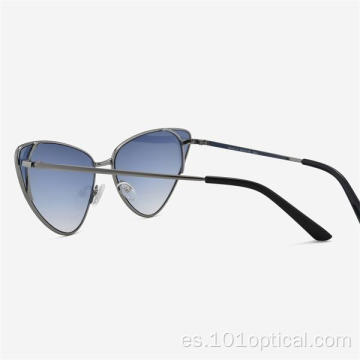 Gafas de sol de moda Cat Eye Metal para mujer